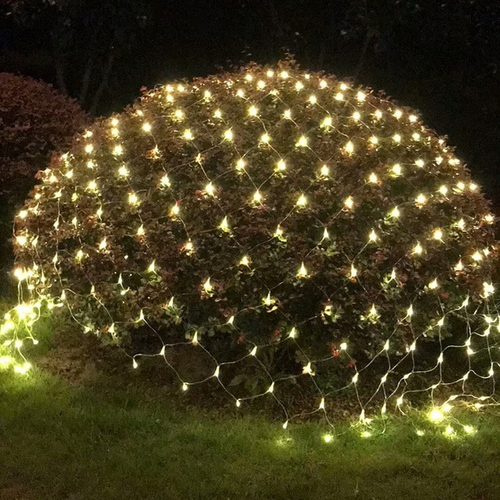 160 LED-es  kültéri-beltéri fényháló meleg fehér, 200 x 100 cm