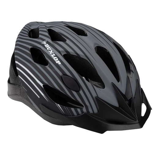 Dunlop kerékpáros sisak L méret, 58-61 cm, napellenzővel, szürke