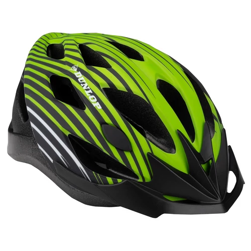 Dunlop kerékpáros sisak L méret, 58-61 cm, napellenzővel, zöld