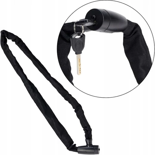 XQmax Biztonsági acéllánc zár 2 db kulccsal 120 cm