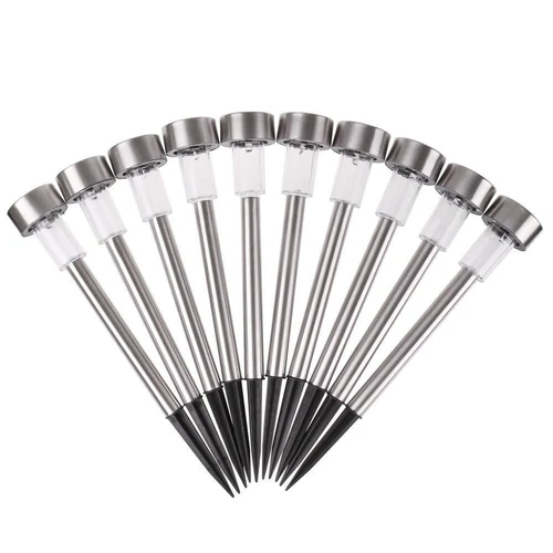 Napelemes inox kerti LED lámpa, 36 cm