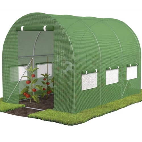 UV5 szűrős horganyzott fémvázas fóliasátor, 140g/m2, 3 x 2 x 2 m, zöld