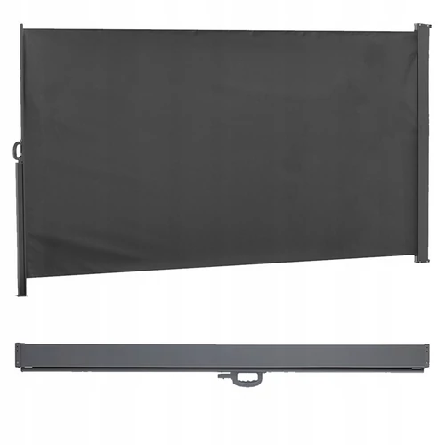 Oldalsó Napellenző paraván, csúszó redőny teraszra, Víz és UV álló,  350 x 180 cm, 160g/m2, szürke