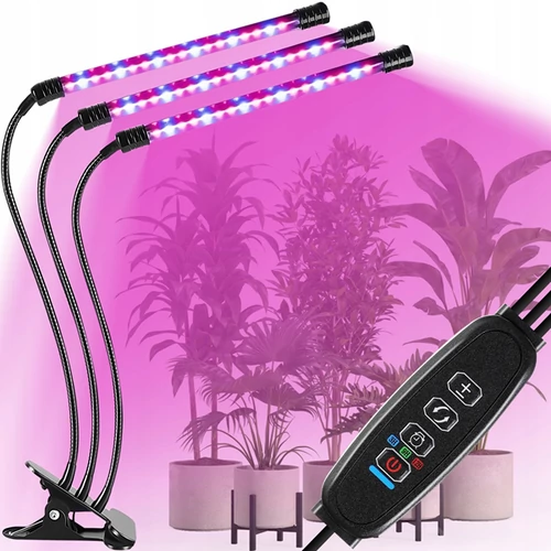 3 ágú  LED-es USB-s vörös és kék színű lámpa palánták neveléséhez, időzítővel