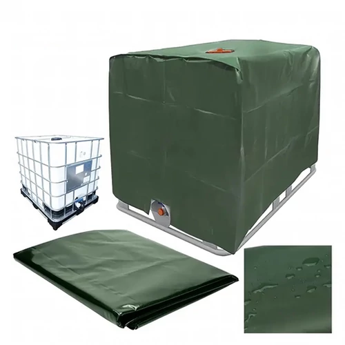 Mauser UV álló IBC esővíz tartályfedél, 1000L, zöld