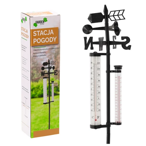 GardenLine Kerti csapadékmérő időjárás állomás Hőmérséklet szél és csapadék mérés