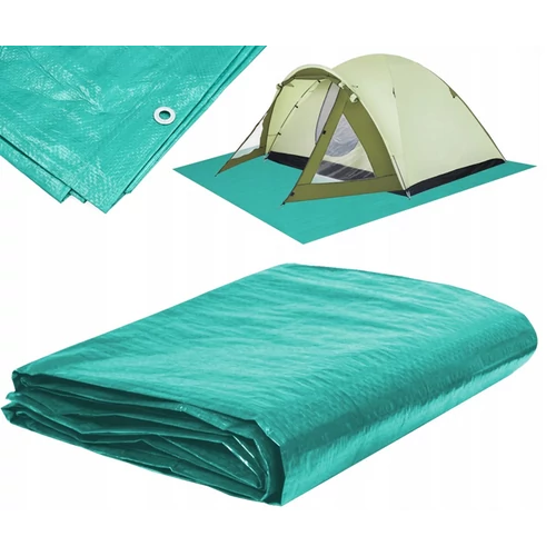 GardenLine 4x4 m-es Medence szőnyeg tarpaulin alumínium rögzítőlyukkal zöld 70 g/m2