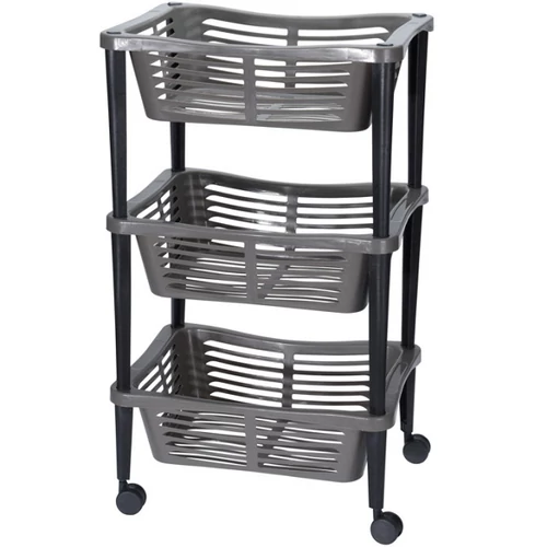 Konyhai 3 szintes zsúrkocsi, 60 cm