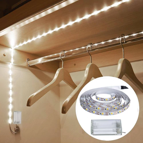 1m elemes 30 LED-es szalag, öntapadós, hideg fehér