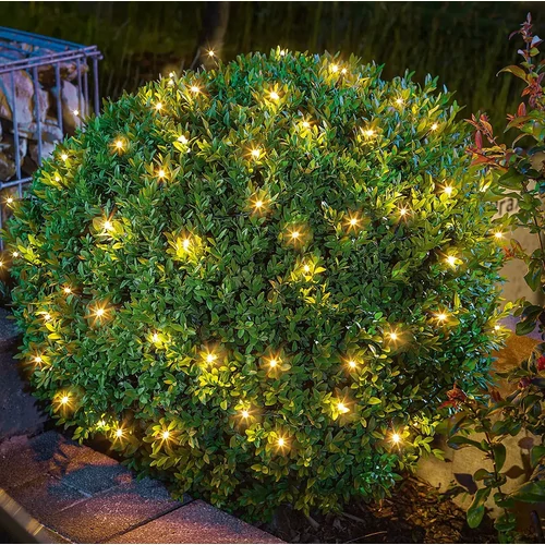 144 LED-es bukszus fényháló, meleg fehér