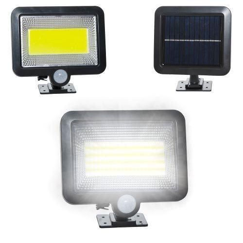 100 LED-es napelemes reflektor, mozgásérzékelővel, 260LM 5500-6000K