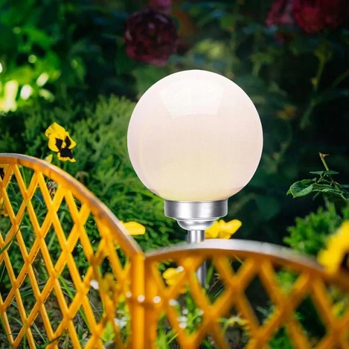 Napelemes leszúrható gömb kerti LED lámpa, 47 cm magas