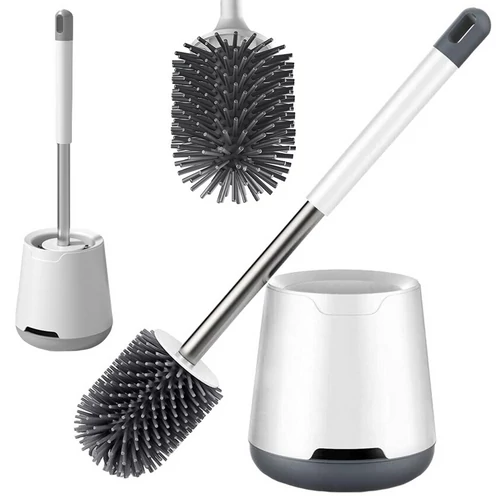 Szilikon WC-kefe tartóval