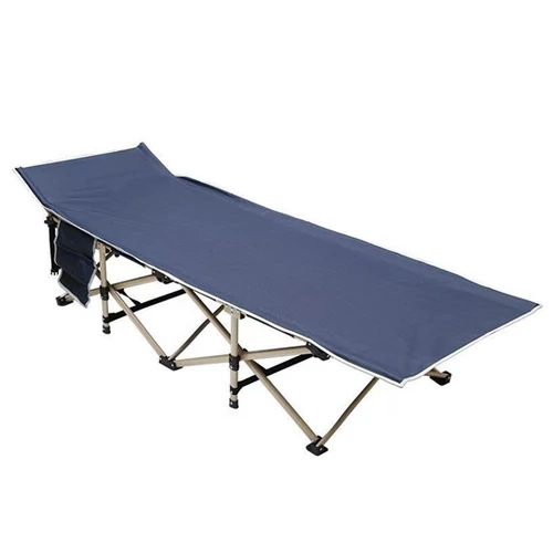 Nagyméretű strapabíró kempingágy 190 x 66 cm 150 Kg teherbírás kék