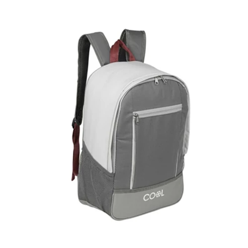 COOL Hűtőtáska hátizsák, 20L, 45 x 16 x 31 cm, 600D Oxford, szürke
