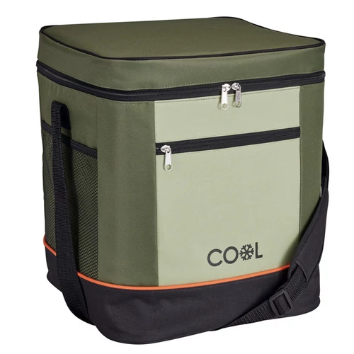 COOL 30 literes XXL hűtőtáska, 7 mm thermo-s, 600D Oxford, 37 x 31 x 31 cm, zöld