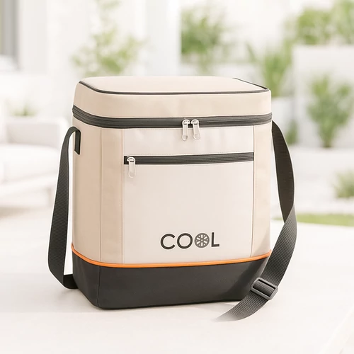 COOL 30 literes XXL hűtőtáska, 7 mm thermo-s, 600D Oxford, 37 x 31 x 31 cm, Khaki