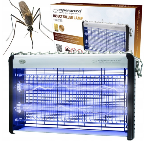 Elektromos 2 csöves szúnyogirtó, UV LED lámpa, 12W