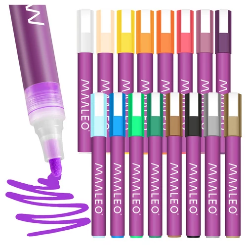 Acrylic markers - set of 16 Maaleo 27051