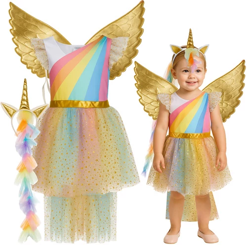 3-piece unicorn costume 110-116cm Kruzzel 26676