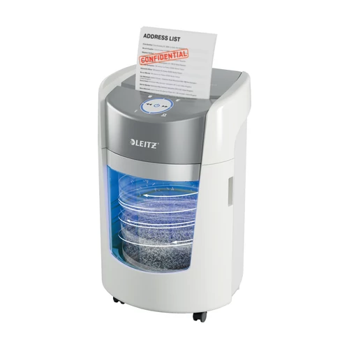 Leitz IQ OptiMax Small Office 350, Mikrovágású aprítás, 22,3 cm, 2 x 15 mm, 22 L, 350 lapok, 58 dB