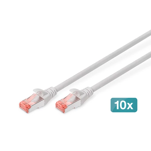 Digitus DK-1644-010-10, 1 M, Cat6, S/FTP (S-STP), RJ-45, RJ-45, Szürke