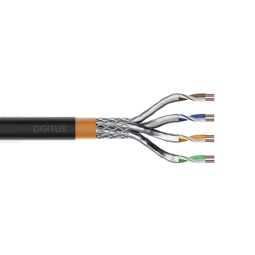 Digitus DK-1741-VH-1-OD, 100 M, Cat7, S/FTP (S-STP), Fekete