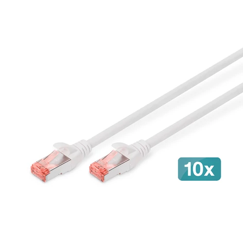 Digitus DK-1644-020-WH-10, 2 M, Cat6, S/FTP (S-STP), RJ-45, RJ-45, Fehér
