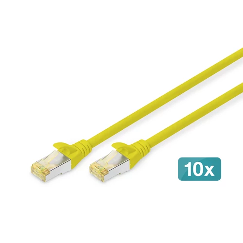 Digitus DK-1644-A-010-Y-10, 1 M, Cat6a, S/FTP (S-STP), RJ-45, RJ-45, Sárga