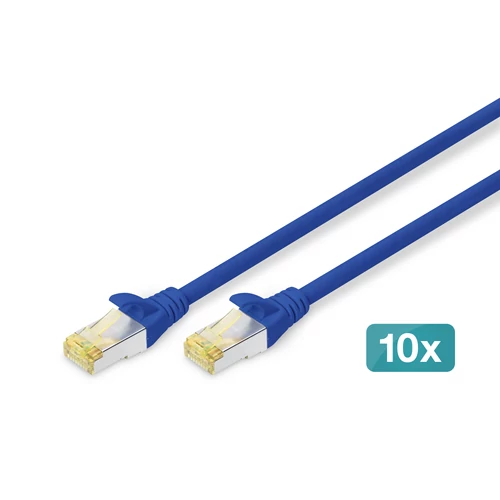 Digitus DK-1644-A-010-B-10, 1 M, Cat6a, S/FTP (S-STP), RJ-45, RJ-45, Kék