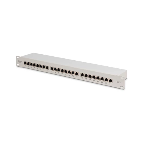 Digitus DN-91624S, RJ-45, Cat6, Rackre szerelhető, 1U, Szürke, LSA