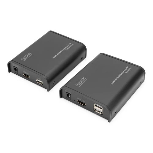 Digitus DS-55202, Adó és vevő, Vezetékes, 80 M, Cat5, Cat5e, Cat6, 1920 x 1080 pixelek, Fekete
