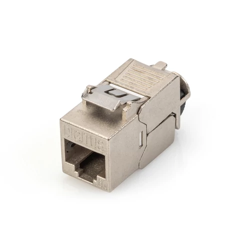Digitus DN-93619-24, Lapos, Ezüst, RJ-45, Dugó, 10GBase-T, Nikkel / arany