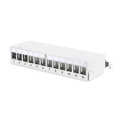 Digitus DN-93706, RJ-45, Rackre szerelhető, 1U, Szürke, 125 mm, 265 mm