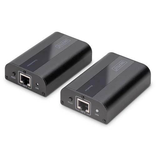 Digitus DS-55204, Adó és vevő, Vezetékes, 70 M, Cat6, Cat6a, Cat7, 4096 x 2160 pixelek, Fekete
