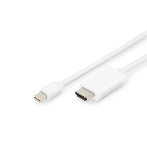 Digitus AK-340304-020-W, 2 M, Mini DisplayPort, HDMI A-típus (Standard), Dugó, Dugó, Egyenes