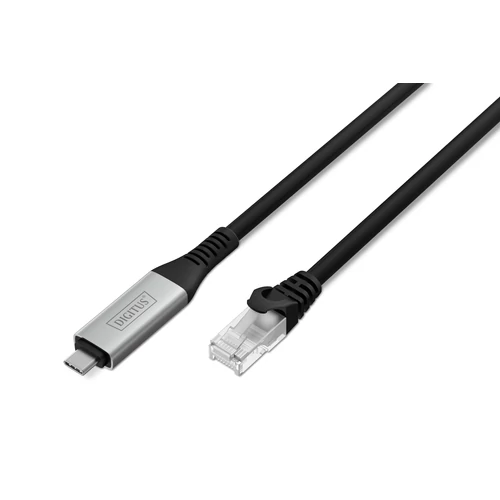 Digitus AK-300601-020-S, 2 M, Cat6a, S/FTP (S-STP), RJ-45, Fekete