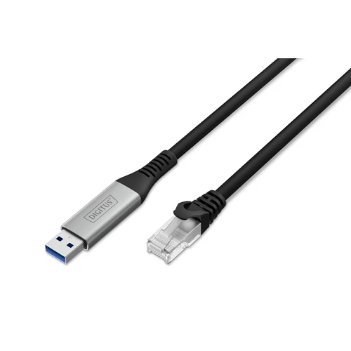 Digitus AK-300600-030-S, 3 M, Cat6a, S/FTP (S-STP), RJ-45, Fekete