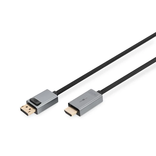 Digitus DB-340202-030-S, 3 M, DisplayPort, HDMI, Dugó, Dugó, Egyenes