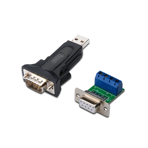 Digitus DA-70157, USB 2.0, RS-485, 0,8 M, Fekete