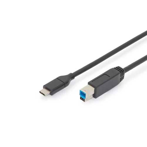Digitus AK-300149-018-S, 1,8 M, USB C, USB B, USB 2.0, 5 Gbit/s, Fekete