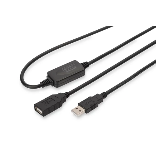 Digitus DA-73100-1, 10 M, USB A, USB A, USB 2.0, 0,48 Gbit/s, Fekete