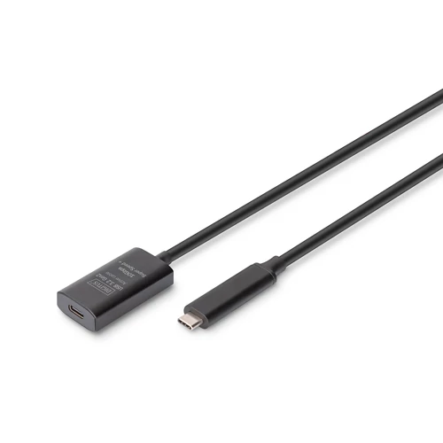 Digitus DA-73112, 5 M, USB C, USB C, USB 3.2 Gen 2 (3.1 Gen 2), 10 Gbit/s, Fekete