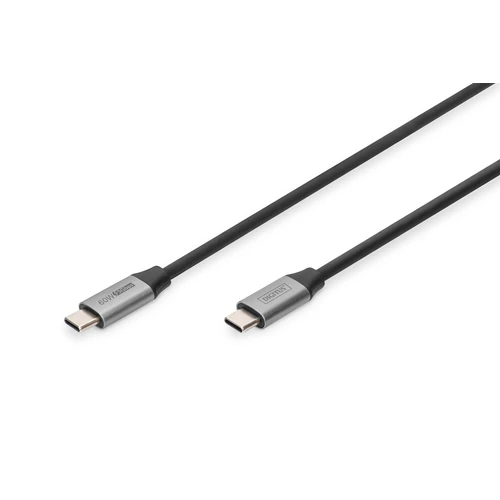Digitus DB-300220-010-S, 1 M, USB C, USB C, USB 3.2 Gen 1 (3.1 Gen 1), 5 Gbit/s, Fekete