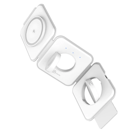 j5create JUPW3415, Beltéri, USB, Vezeték nélkül tölthető, Fehér