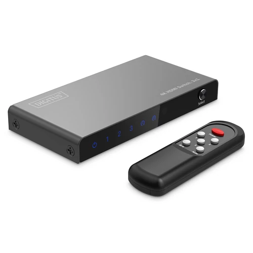 Digitus DS-55331, HDMI, Micro-USB, Fém, Fekete, 18 Gbit/s, Státusz