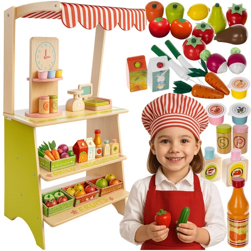Wooden stall with accessories Kruzzel 24888