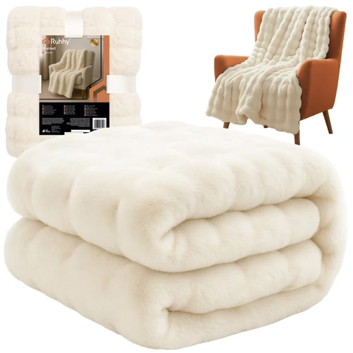 Blanket 1.6x1m white Ruhhy 26493