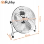 Kép 2/3 - Ruhhy 50 cm padlóventilátor 130W teljesítménnyel, 3 sebességgel