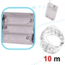 Kép 4/5 - 10 m-es 100 micro LED-es elemes fényfüzér, tündérfény, időzíthető, hideg fehér